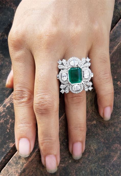 7 15 Tcw Vintage Emerald Estate Ring For Women Cocktail Ring Etsy