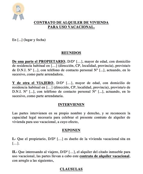 Arriba 92 Foto Modelo De Contrato De Alquiler De Vivienda Simple Para