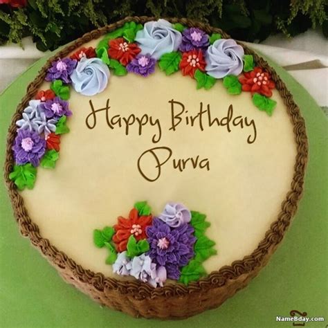 Happy Birthday Purva Images Of Cakes Cards Wishes