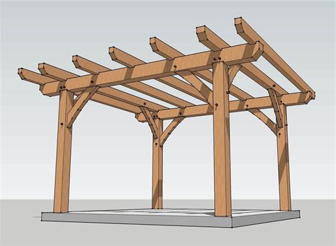 12×12 Pergola Plan Timber Frame Hq