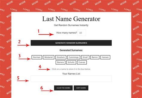 Last Name Generator By Generator Cafe Last Name Generator Name