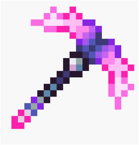 Terraria Pickaxe Png Download Diamond Hoe Minecraft Png