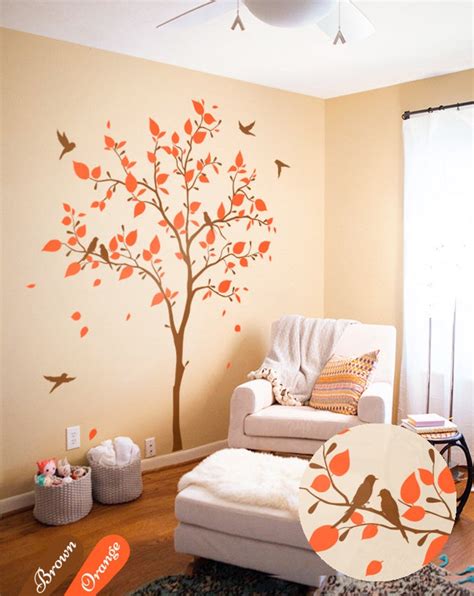 Large Nursery Wall Decoration White Tree Wall Decals Nursery Etsy