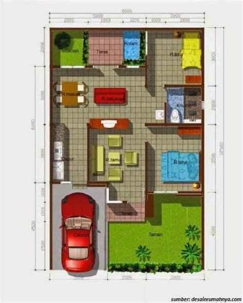 Dengan adanya denah rumah, maka akan mempermudah proses pembangunan rumah minimalis. 29+ Gambar Contoh Denah Rumah 1 Lantai Ukuran 6 x 10 ...