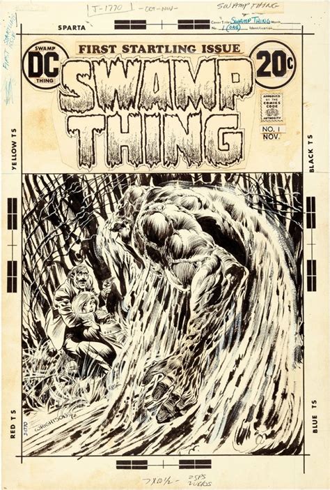 Swamp Thing 1 Cover Comic Art Bernie Wrightson Comic Book Artwork Comic Art