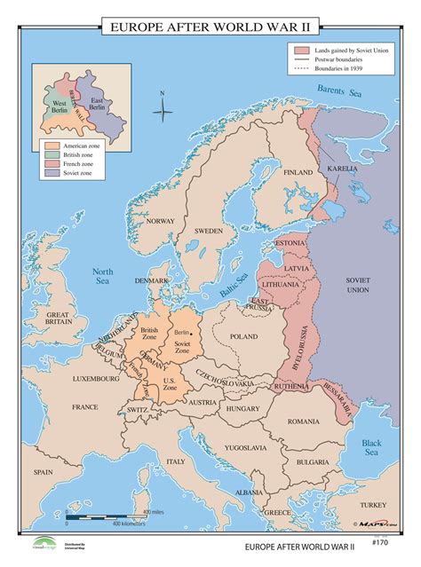 Map Of Europe After Ww Ii Map Of The World