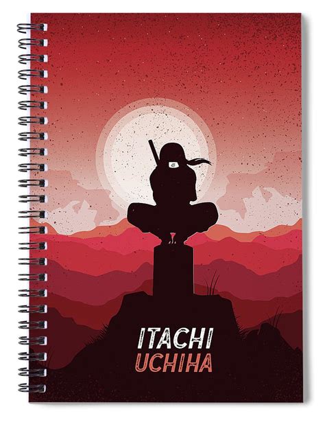 This 6 X 8 Spiral Notebook Features The Artwork Itachi Uchiha The