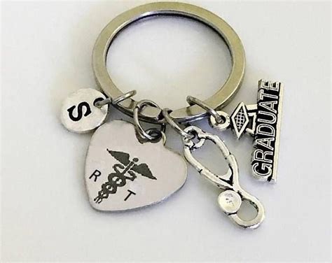 Rt Keychain Respiratory Therapist Key Ring T For Rt Student