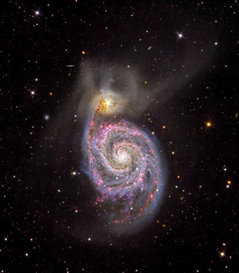 M51 In H Alpha Und Kontinuum Finale Version Astronomiede Der