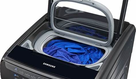 Samsung - 5.5 Cu. Ft. High-Efficiency Smart Front Load Washer with Steam and FlexWash - Black