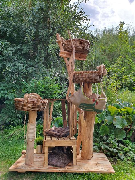 Diy Natural Wood Cat Tree Teds Wood Collection