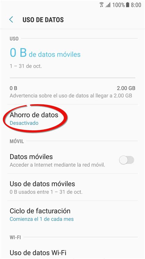 Qué significa restringir el uso de datos móviles Haras Dadinco