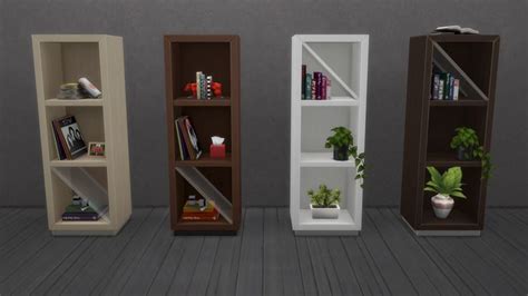 Moschino Bookcase Addon Simple Bookcase Sims Sims 4