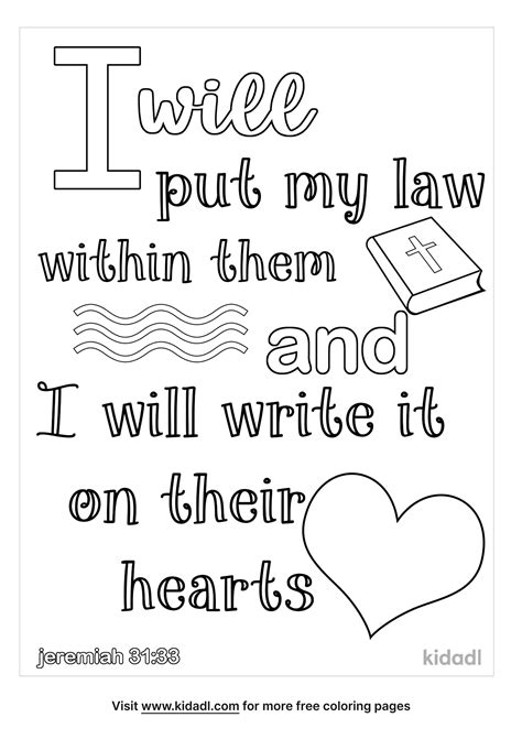 Free Jeremiah 3133 Coloring Page Coloring Page Printables Kidadl