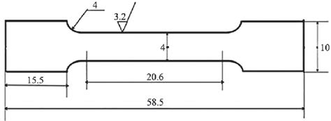 Dimensions Of The Tensile Sample Dimensions In Mm Download