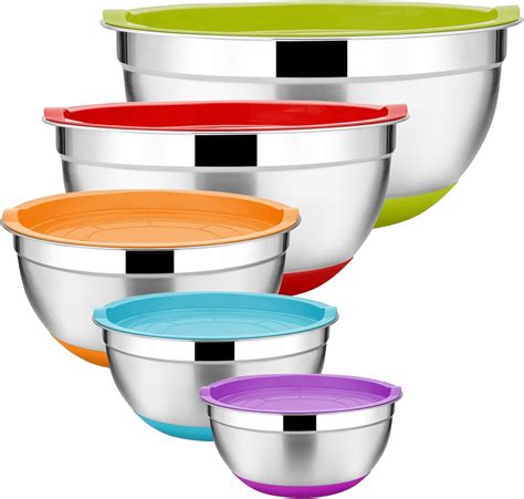 E Far Stainless Steel Mixing Bowls Set Of 5 Size 73525