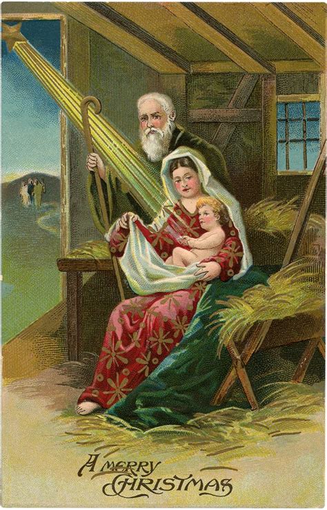 8 Vintage Christmas Nativity Images The Graphics Fairy