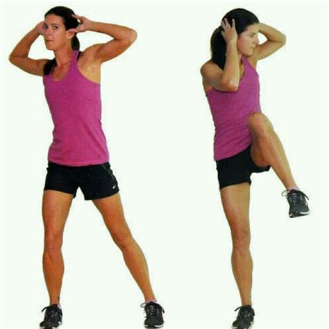 Standing Ab Crunches By Johanna P Exercise How To Skimble