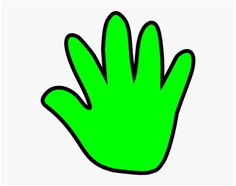 Handprint Outline Child Handprint Green Clip Art Orange Hand Clipart