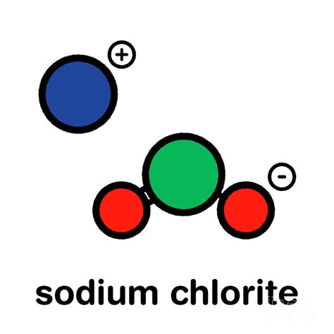 Sodium Chlorite Chemical Structure Photograph By Molekuulscience Photo