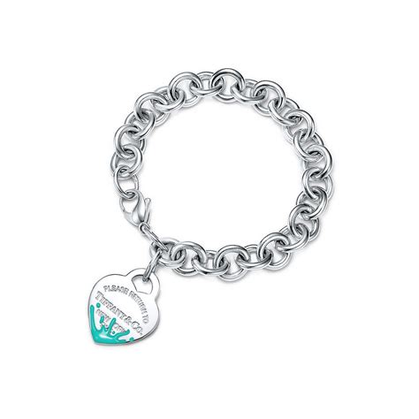 Return To Tiffany Color Splash Heart Tag Bracelet In Sterling Silver