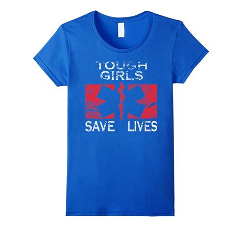Womens Tough Girls Save Lives Emt Tshirts For Women Emt Funny T Art Artvinatee