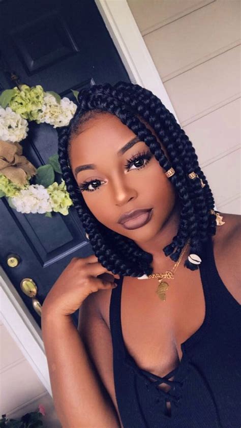 In tree braids styles, the extensions are braided into your natural hair just starting right on the head, and with a length that varies from 2 to 4 centimeters. 35 Short And Beautiful Big Chop Hairstyles