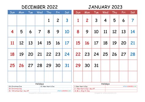 December 2022 And January 2024 Calendar Excel 2024 Calendar Printable