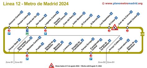 line 12 subway madrid metrosur l12 updated 2024