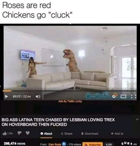 Roses Are Red Chickens Go Cluck Big Ass Latina Teen Chased By Lesbian Loving I Rex On