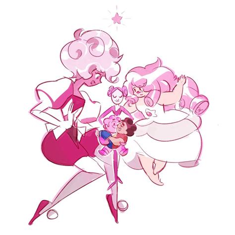 Steven Pink Diamondrose Quartz And Pink Pearl Steven Universe Art