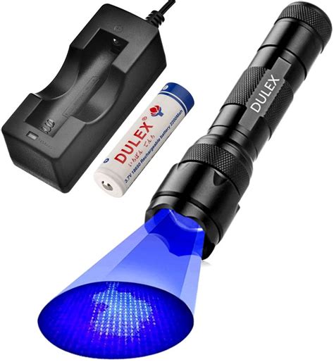 Dulex Black Light Flashlight High Intensity 395 410 Nm Uv Blacklight