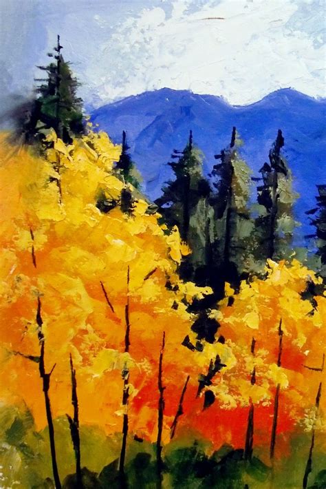 Easy Fall Acrylic Paintings Daily Landscape Paintings Beginner