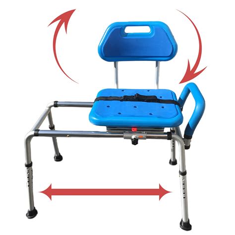 A shower chair has a functional design and provides a comfortable place to sit when you bath. Platinum Health Gateway Premium Sliding Bath Shower Chair ...