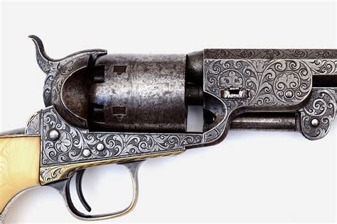 factory engraved colt model 1851 navy revolver