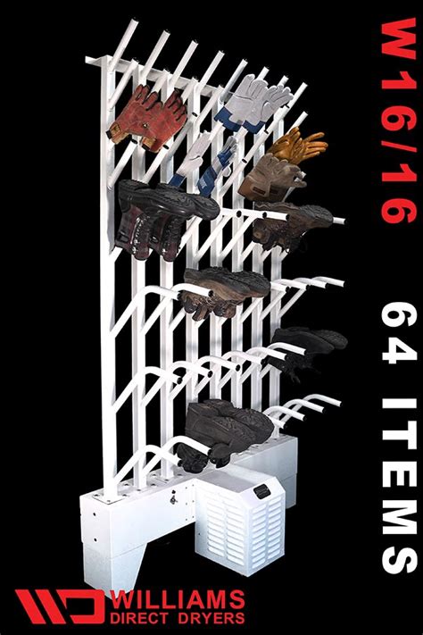 W1616 Wall Mounted 16 Pr Boot And 16 Pr Glove Dryer 32 Boots And 32 Gl