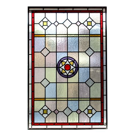 Stained glass — stained glass, adj. Intricate Victorian Stained Glass Panel - From Period Home ...