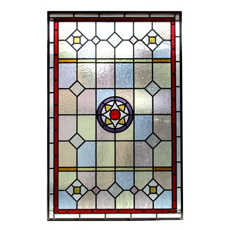 Stained glass — stained glass, adj. Intricate Victorian Stained Glass Panel - From Period Home ...