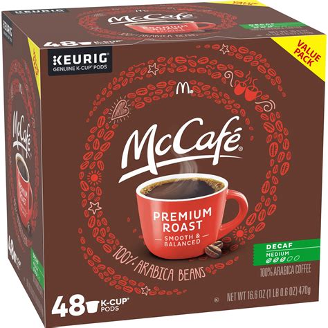 Mccafe Premium Roast Decaf Coffee K Cup Pods Decaffeinated Ct