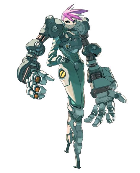 Koutetu Yarou Original Absurdres Highres 1girl Armor Blue Eyes Bodysuit Cyberpunk