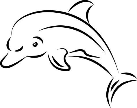 Drawing Dolphin Silhouette Clip Art Dolphins Line Png Download 2056