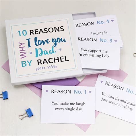 Personalised Reasons I Love Dad Notes By Love Give Ink