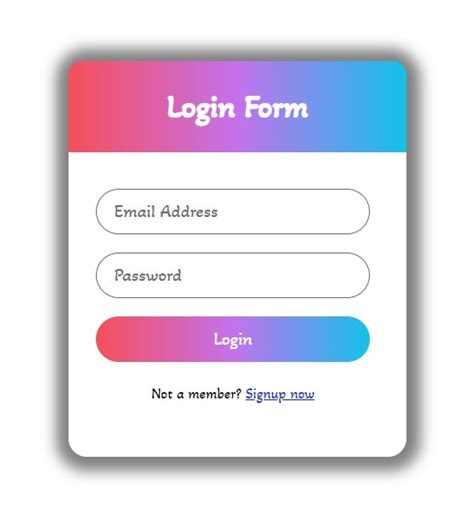 How To Create Login Form Using Html And Css Code With Bishal