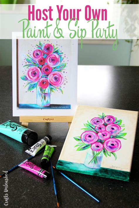 Diy Painting Party Host Your Own Paint And Sip Consumer Crafts