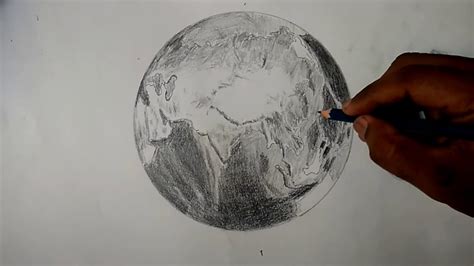 How To Draw Earth Pencil Sketch Earth Drawing Esayly Youtube