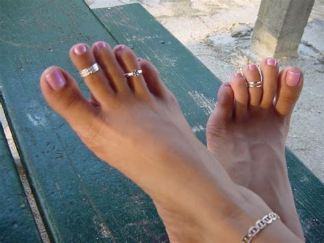 feet please — sucker for gorgeous long polished toes toe polish toe rings sexy feet