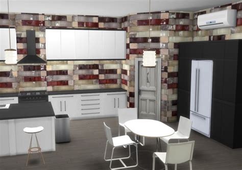 Welcome to the sims resource! Enure Sims: Tile Wallpaper • Sims 4 Downloads