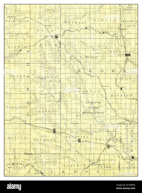 Hiawatha Kansas Map 1894 1125000 United States Of America By Timeless Maps Data Us