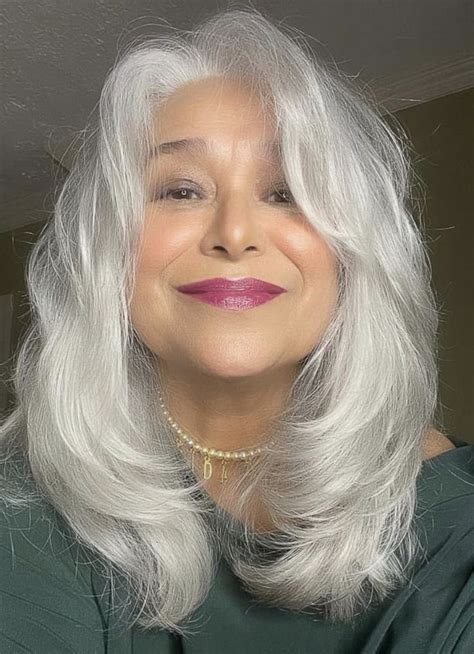 Pin By Kathy Berube On Hair Ideas Long Silver Hair Grey Hair Styles For Women Long Gray Hair