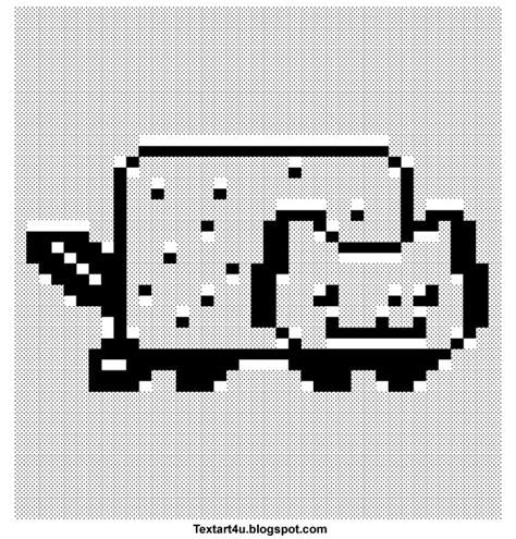 Nyan Cat Pop Tart Cat Copy Paste Text Art Cool Ascii Text Art 4 U